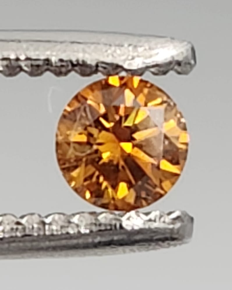 0.371 carat Vivid fancy brownish Orange