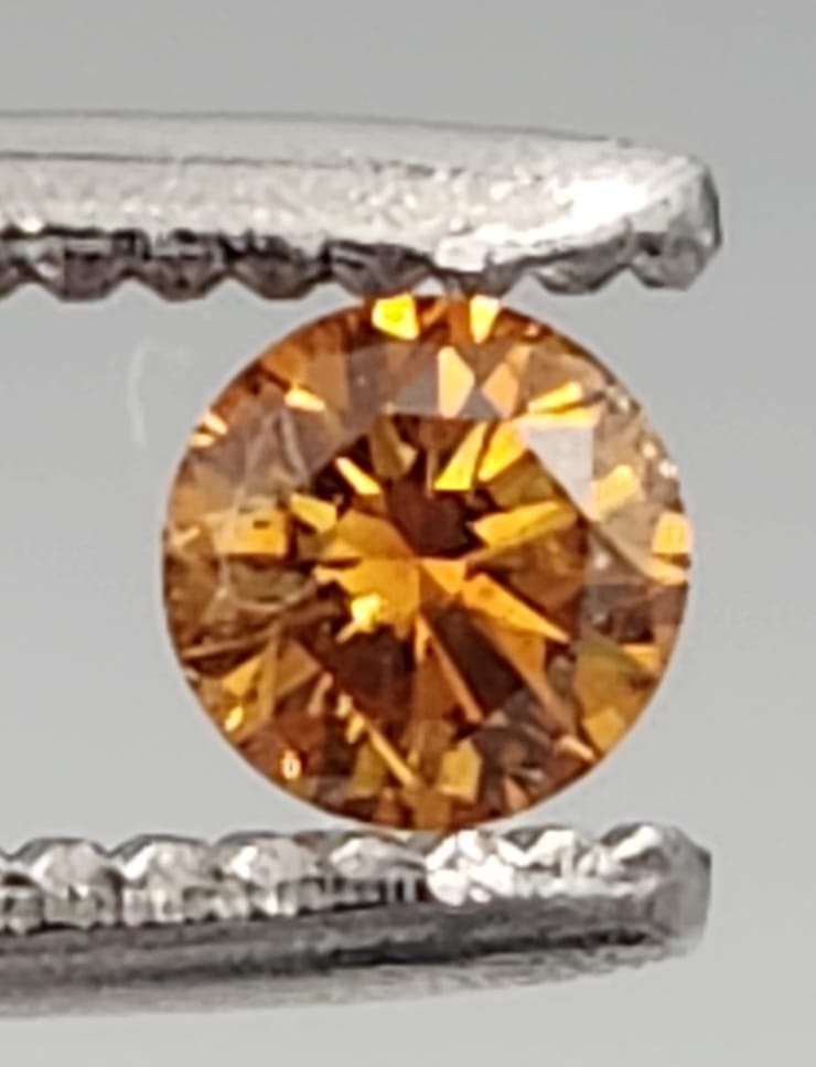 0.366 carat Vivid fancy brownish Orange